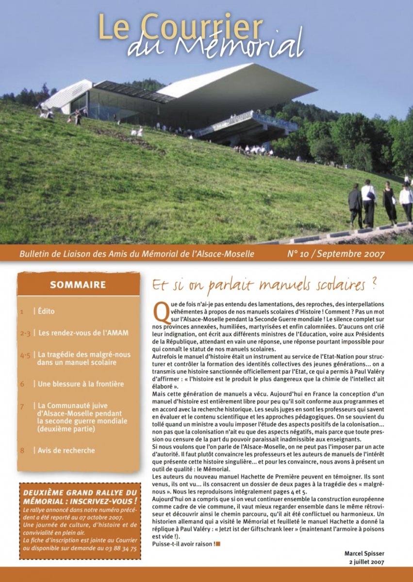 Le Courrier du Mémorial n°10 - AMAM