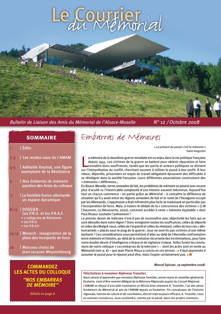 Le Courrier du Mémorial n°12 - AMAM