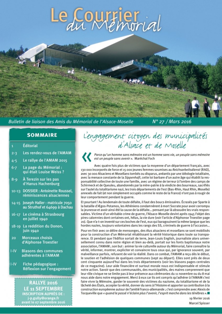 Le Courrier du Mémorial n°27 - AMAM