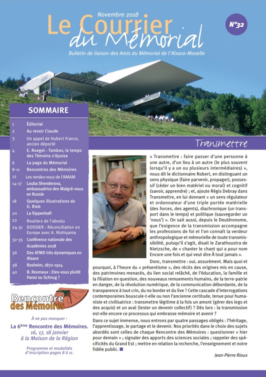 Le Courrier du Mémorial n°32 - AMAM