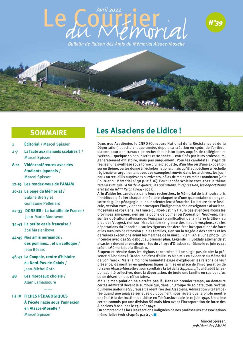 Le Courrier du Mémorial n°39 - AMAM